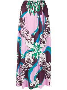 Emilio Pucci длинная юбка с цветочным принтом