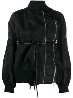 Sacai куртка-бомбер с абстрактным принтом