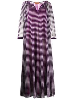 Missoni длинное платье в полоску