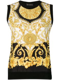 Versace топ с принтом в стилистике барокко