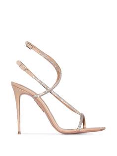 Aquazzura босоножки Moondust 105 с тонкими ремешками