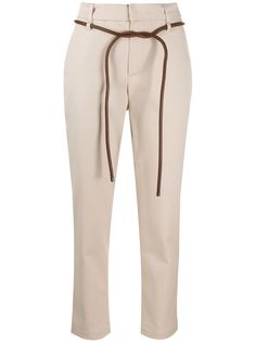 Brunello Cucinelli брюки кроя слим с поясом
