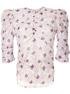 Isabel Marant блузка Eddie с цветочным принтом и сборками