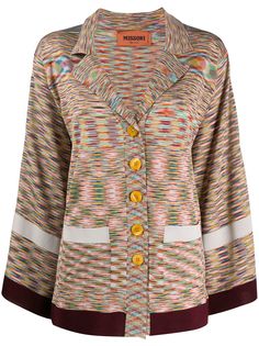 Missoni пальто-кардиган вязки интарсия с бантом