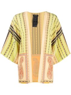 Etro накидка с короткими рукавами и принтом