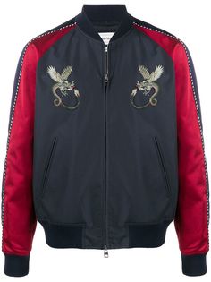 Alexander McQueen бомбер с вышивкой