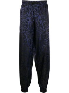 Versace спортивные брюки с принтом Barocco