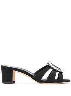 Manolo Blahnik декорированные мюли с пряжками