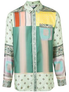 Pierre-Louis Mascia patchwork print long sleeve shirt