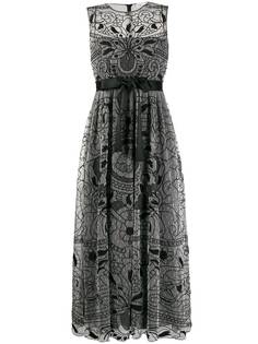 RedValentino платье миди с кружевной вышивкой
