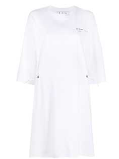 Off-White платье-футболка с логотипом