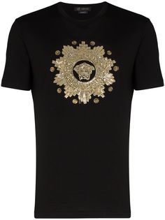 Versace футболка с декором Medusa