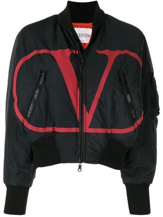 Valentino куртка-бомбер с логотипом VLogo