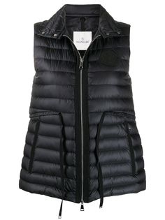 Moncler жилет с нашивкой-логотипом