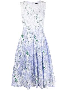 Paule Ka расклешенное платье с цветочным принтом