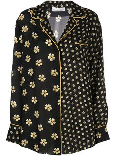 Oscar de la Renta пижамная рубашка с цветочным принтом