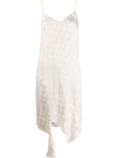 Off-White жаккардовое платье-комбинация
