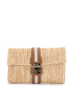 Mark Cross клатч Sylvette из рафии