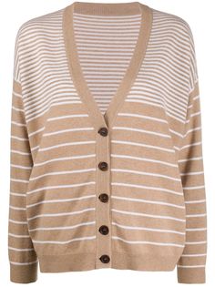 Brunello Cucinelli кардиган оверсайз в полоску