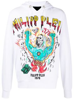 Philipp Plein худи с декорированным принтом