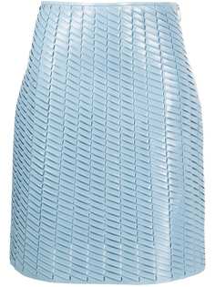 Bottega Veneta Intrecciato weave A-line skirt