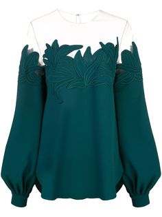 Oscar de la Renta блузка с пышными рукавами