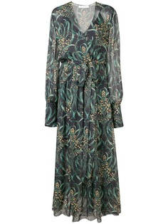 Oscar de la Renta floral print wrap dress