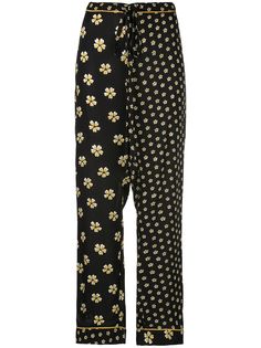 Oscar de la Renta пижамные брюки с цветочным узором
