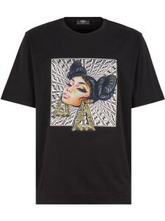Fendi футболка оверсайз Prints On