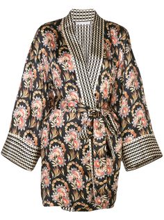 Oscar de la Renta tapestry floral print kimono