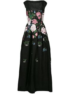 Oscar de la Renta платье с цветочным узором