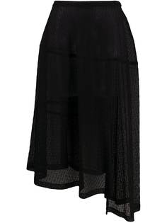 Jil Sander юбка асимметричного кроя с кружевом
