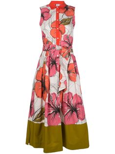 Sara Roka платье-рубашка с цветочным принтом