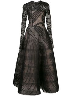 Oscar de la Renta прозрачное платье из тюля