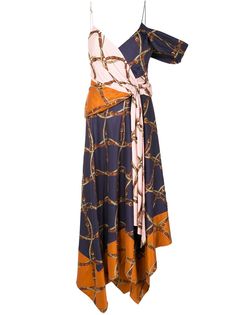 Jonathan Simkhai платье асимметричного кроя с принтом