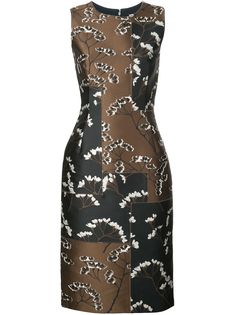 Oscar de la Renta платье с жаккардовым цветочным узором