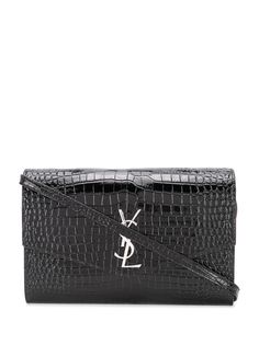 Saint Laurent сумка через плечо с тиснением под кожу крокодила