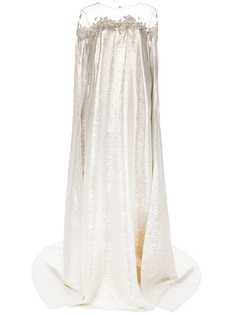 Oscar de la Renta расклешенное платье с вышивкой стразами
