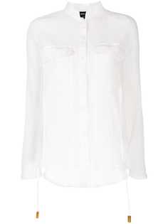 Giorgio Armani полупрозрачная рубашка с карманом