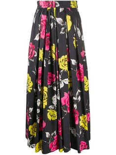 MSGM плиссированная юбка с цветочным принтом