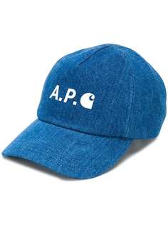 A.P.C. джинсовая кепка с логотипом