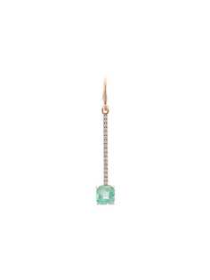 Irene Neuwirth 18kt yellow gold emerald square single earring