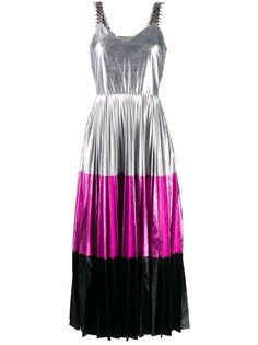 Christopher Kane плиссированное платье в стиле колор-блок