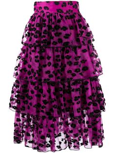Christopher Kane юбка с фактурным леопардовым принтом