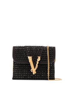 Versace декорированная сумка через плечо Virtus