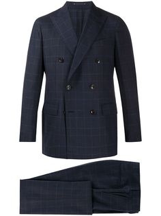 Bagnoli Sartoria Napoli клетчатый костюм с двубортным пиджаком