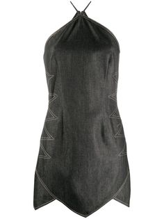 David Koma платье без рукавов с декоративной строчкой