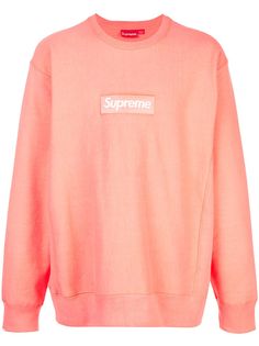 Supreme толстовка с круглым вырезом и логотипом