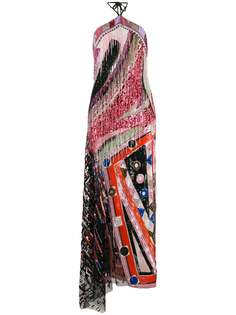 Emilio Pucci длинное платье Vivara с бахромой