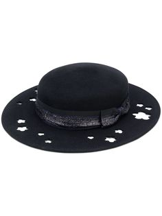 Maison Michel шляпа Kiki с блестками и вырезными деталями